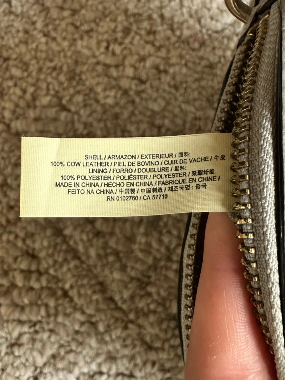 Kate Spade Grove Street Carli Gray Dome Leather Satchel with Crossbody Strap